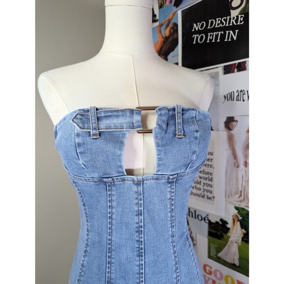 Blanc Clothing Denim Western Dress - Picture 2 of 5